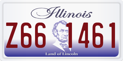 IL license plate Z661461