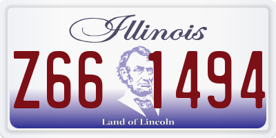 IL license plate Z661494
