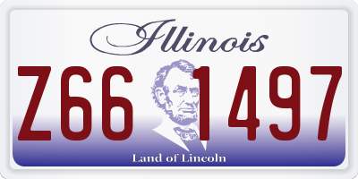 IL license plate Z661497