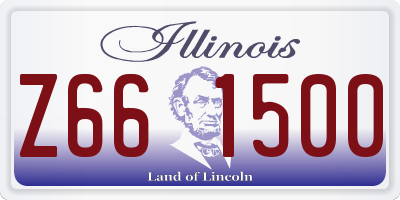 IL license plate Z661500
