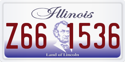 IL license plate Z661536