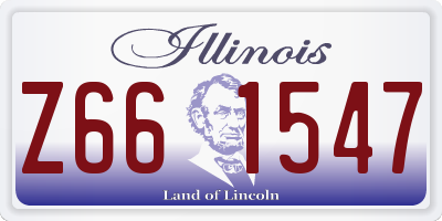 IL license plate Z661547