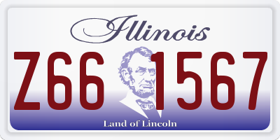 IL license plate Z661567