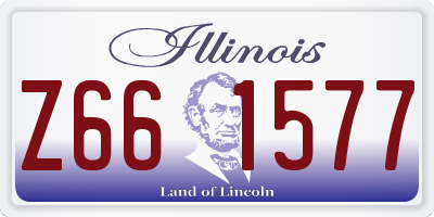 IL license plate Z661577