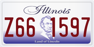 IL license plate Z661597