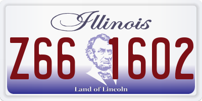 IL license plate Z661602