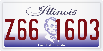 IL license plate Z661603