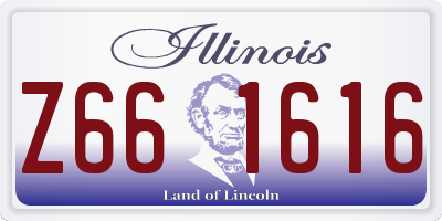 IL license plate Z661616