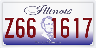 IL license plate Z661617