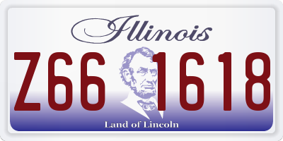 IL license plate Z661618