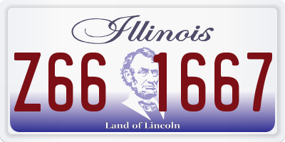 IL license plate Z661667