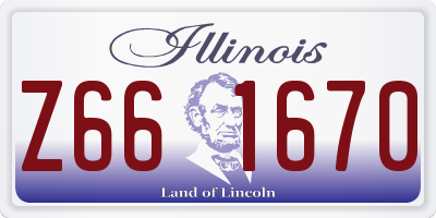 IL license plate Z661670
