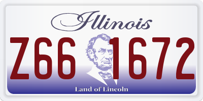 IL license plate Z661672