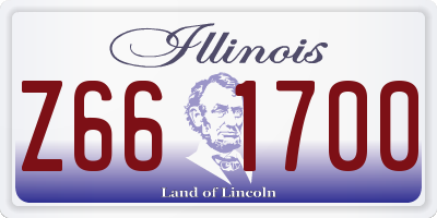 IL license plate Z661700