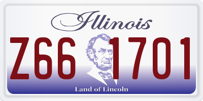 IL license plate Z661701