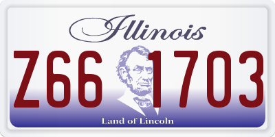 IL license plate Z661703