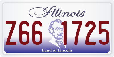 IL license plate Z661725