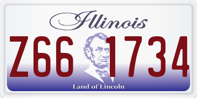 IL license plate Z661734