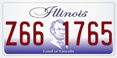 IL license plate Z661765