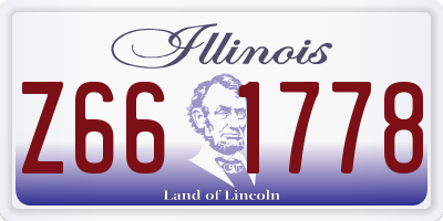 IL license plate Z661778