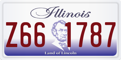 IL license plate Z661787