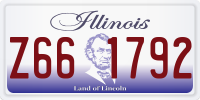 IL license plate Z661792