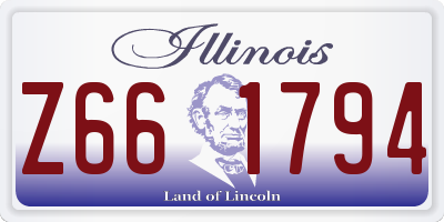 IL license plate Z661794