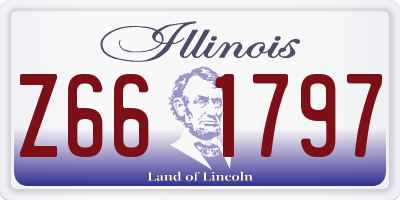 IL license plate Z661797
