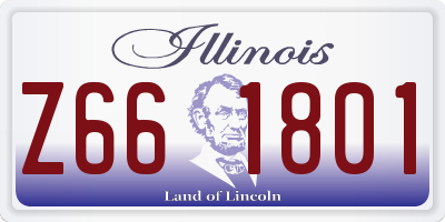 IL license plate Z661801