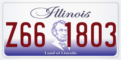 IL license plate Z661803