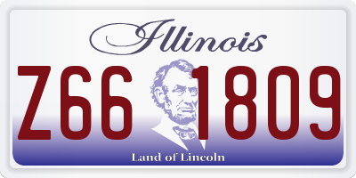 IL license plate Z661809