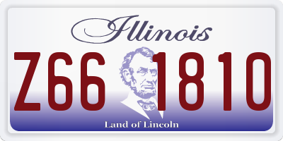 IL license plate Z661810