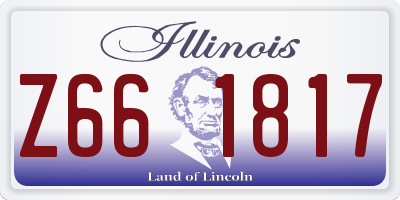 IL license plate Z661817