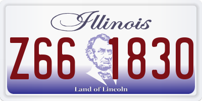 IL license plate Z661830