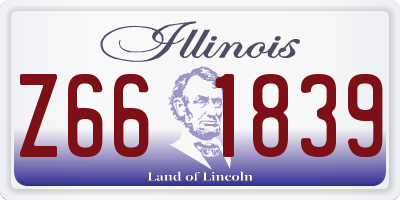 IL license plate Z661839