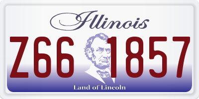 IL license plate Z661857