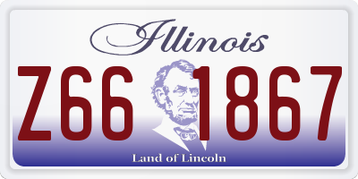 IL license plate Z661867
