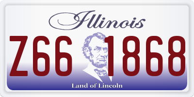 IL license plate Z661868