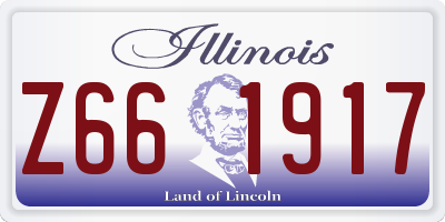 IL license plate Z661917