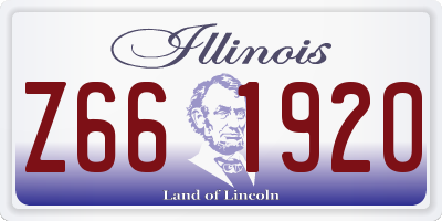 IL license plate Z661920