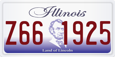 IL license plate Z661925