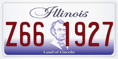 IL license plate Z661927