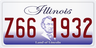 IL license plate Z661932
