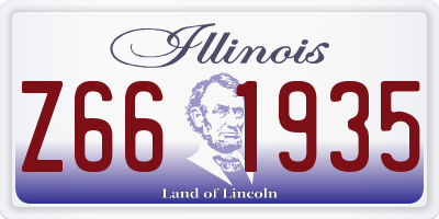 IL license plate Z661935