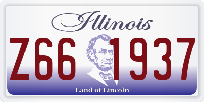 IL license plate Z661937
