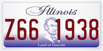 IL license plate Z661938