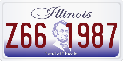 IL license plate Z661987