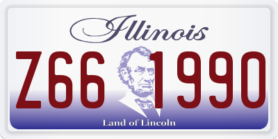 IL license plate Z661990