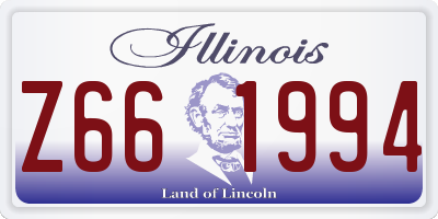 IL license plate Z661994