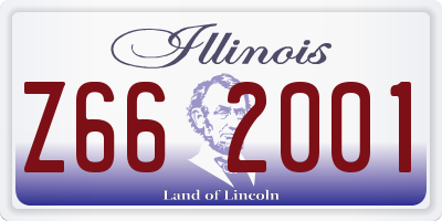 IL license plate Z662001